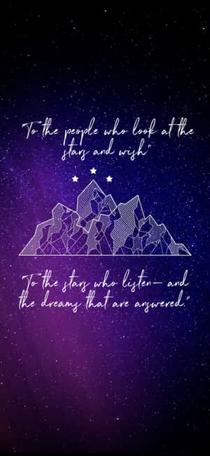 Wish On Stars Acotar Quote Purple Wallpaper