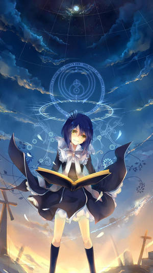 Witch Anime Girl Iphone Wallpaper