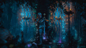 Witcher 3 4k Geralt On Throne Wallpaper