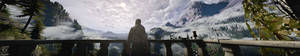 Witcher 3 Geralt Balcony View Wallpaper
