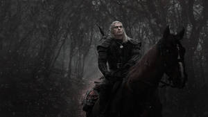 Witcher 4k Geralt Riding Horse Wallpaper