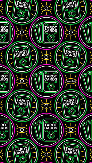 Witchy Aesthetic Tarot Cards Pattern Wallpaper