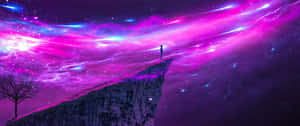 Witness The Infinite And Expansive Beauty Of Space In This 3440x1440 Ultra-wide Wallpaper. Wallpaper