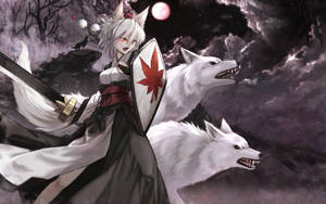 Wolf Girl Warrior Anime Wallpaper