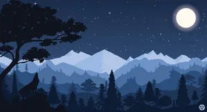 Wolf In Icy Mountain Wallpaper