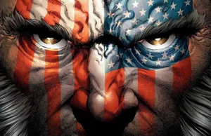 Wolverine Usa Flag Tattoo Wallpaper