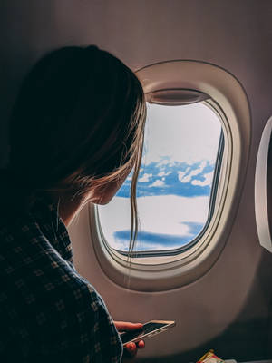 Woman By Window Hd Plane Wallpaper