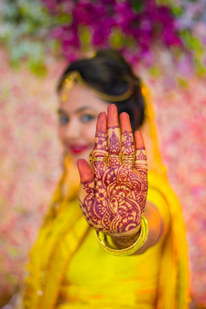 Woman High Five Hand Indian Wedding Wallpaper