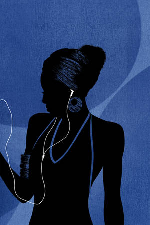 Woman Listening To Music Ios Default Wallpaper