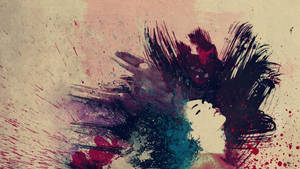 Woman Splatter Paint Wallpaper