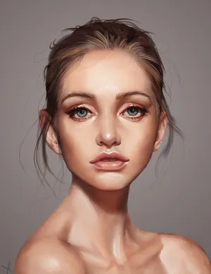 Woman With Baby Hair Face Reference Wallpaper