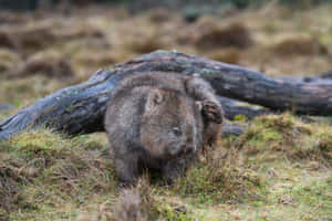 Wombat Scratching Back In Wild Wallpaper