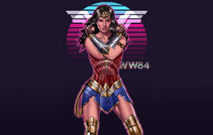 Wonder Woman 1984 In Signature Pose Wallpaper