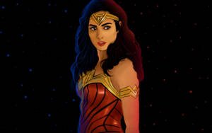 Wonder Woman 1984 Minimalistic Digital Illustration Wallpaper
