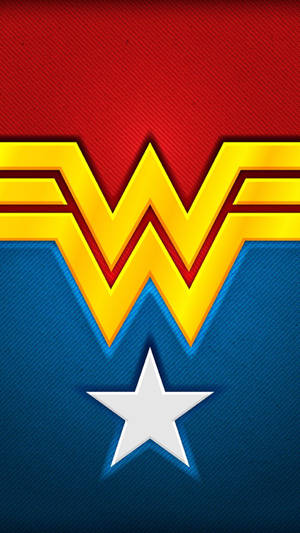Wonder Woman 1984 Minimalistic Fabric Logo Wallpaper