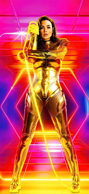 Wonder Woman 1984 Retro Gold Armor Wallpaper