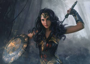 Wonder Woman Dark Forest Wallpaper