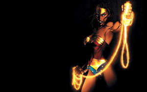 Wonder Woman Lasso Black Art Wallpaper