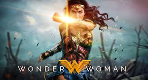 Wonder Woman Running Raised Wallpaper