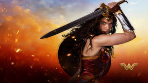 Wonder Woman Sword And Shield Wallpaper