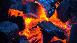 Wood Charcoal Heat Wallpaper