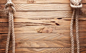 Wood Texture With Ropes Wallpaper