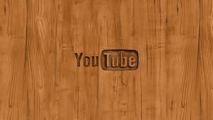 Wooden 2048x1152 Youtube Logo Wallpaper