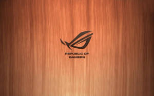 Wooden Asus Rog Logo Wallpaper