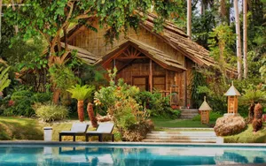 Wooden Beautiful House Wallpaper