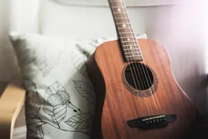 Wooden Guitar Music Wallpaper
