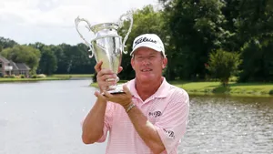 Woody Austin With A Trophy Wallpaper