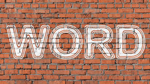 Word In Brick Wall Wallpaper