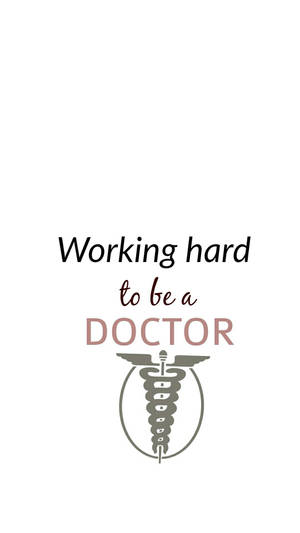 Working Hard Medical Motivation Poster Wallpaper