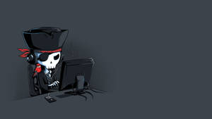 Working Pirate Skeleton Desktop Wallpaper