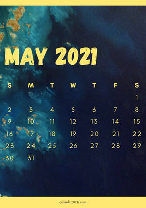 World Map Painting May Calendar 2021 Wallpaper