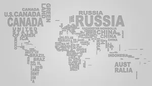 World Map Typography Wallpaper