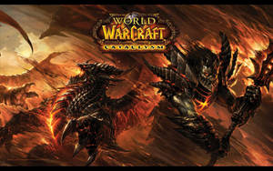 World Of Warcraft Cataclysm Deathwing Two Forms Wallpaper