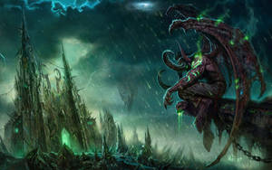 World Of Warcraft Illidan At Black Temple Wallpaper