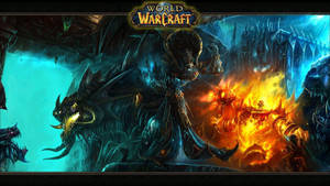 World Of Warcraft Kel'thuzad And Deathwing Wallpaper