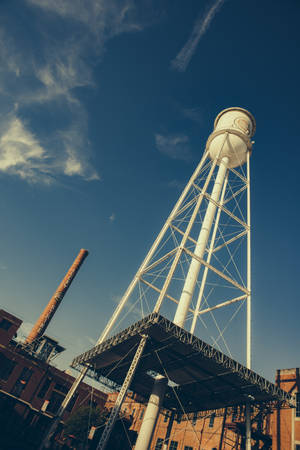 Worm's-eye View Of Durham's Lucky Strike Tower Wallpaper