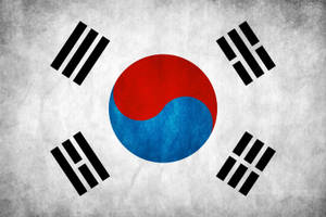 Worn-out South Korea Flag Wallpaper
