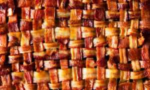Woven Bacon Texture Wallpaper