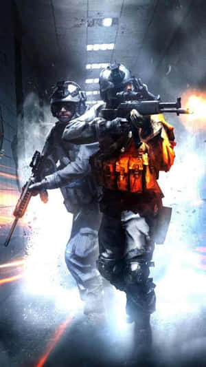 Ww2 Iphone Soldier Firing Gun Wallpaper