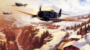 Ww2 Military Aircraft Art Hd Wallpaper
