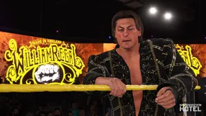 Wwe Legend William Regal In His Signature Pose In Wwe 2k22 Wallpaper