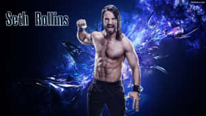 Wwe Star Seth Rollins In Wrestling Action Wallpaper