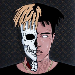 Xxxtentacion Anime Cartoon Skeleton Wallpaper
