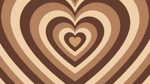 Y2k Heart Shades Of Brown Colours Wallpaper