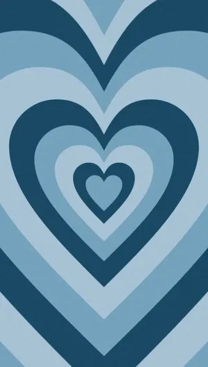 Y2k Heart With Faded Blue Colour Wallpaper