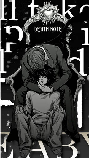 Yagami And L Death Note Iphone Wallpaper